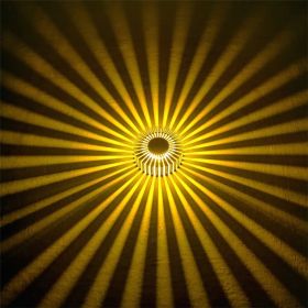 1pc Hard Wired Yellow Light Wall Sconce Flush Mount Wall Light, Aluminum LED Wall Light For House Corridor Porch Garage Cafe Villa Hotel