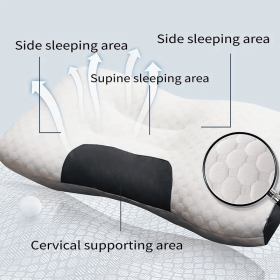 3D Knitted Cotton Massage Pillow -white (2pack)
