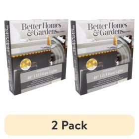 (2 pack)48' 21.6W Soft White LED Plug-in Rope Light (1 Pack)