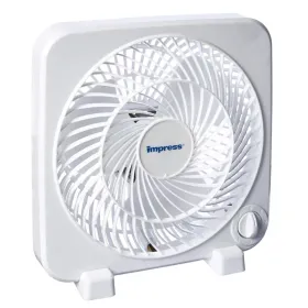 Impress 9-Inch 3-Speed Box Fan (Option: White)